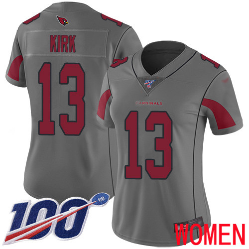 Arizona Cardinals Limited Silver Women Christian Kirk Jersey NFL Football 13 100th Season Inverted Legend